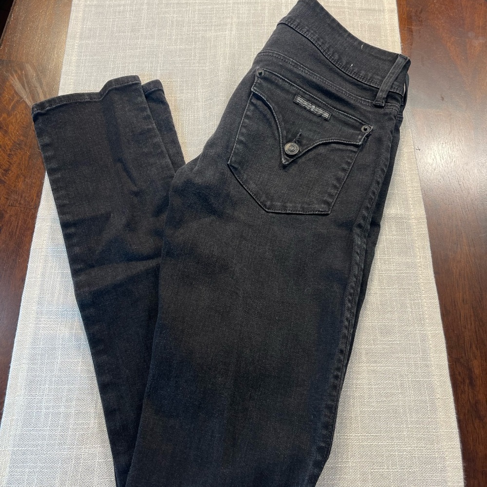 Hudson Collin skinny black ( slight faded) jeans